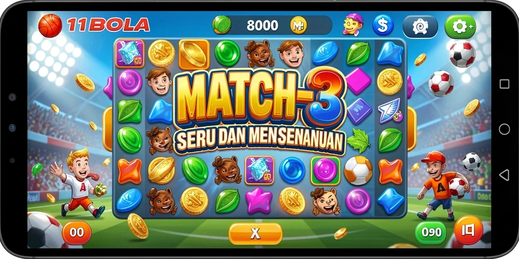 Tampilan gameplay seru dan interaktif di 11BOLA.