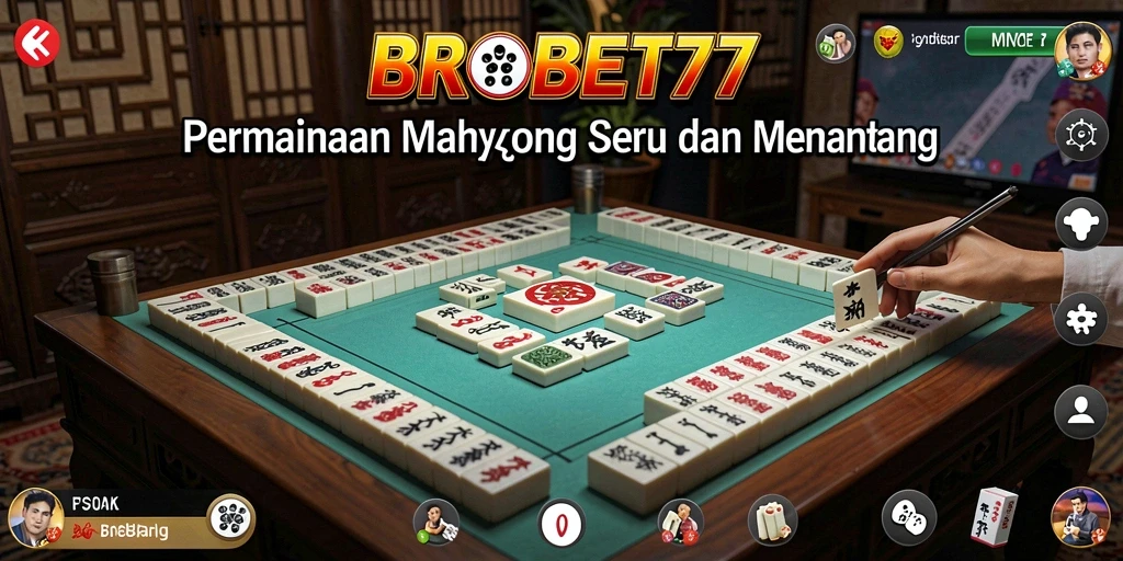 Tampilan gameplay BROBET77 dengan antarmuka Mahjong yang menarik.