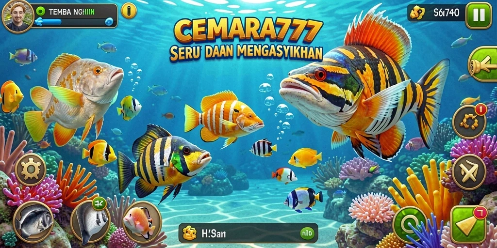 Tampilan gameplay CEMARA777 yang menegangkan saat menembak ikan.