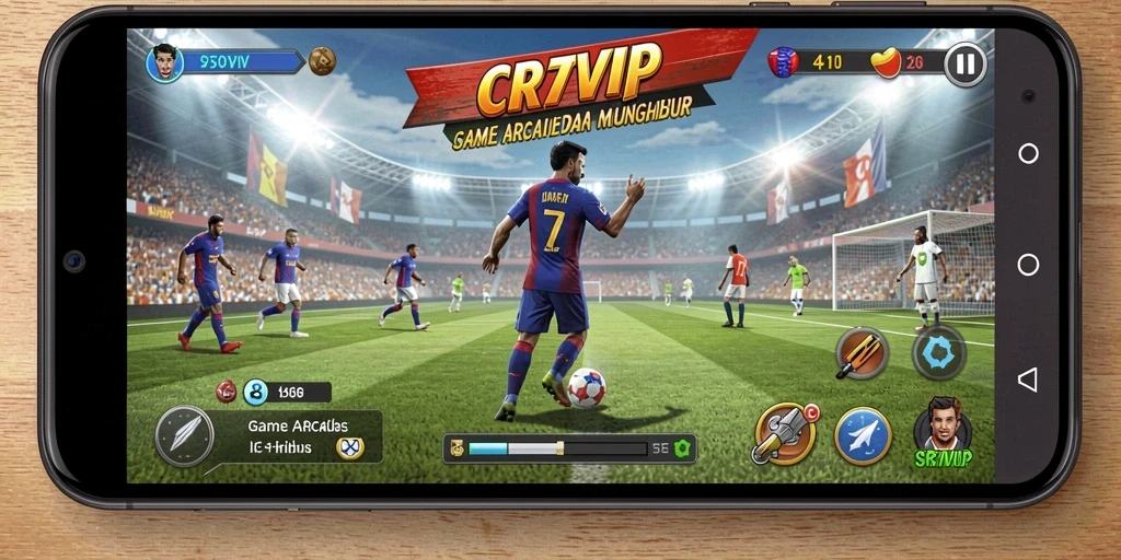 Screenshot gameplay CR7VIP dengan aksi seru di lapangan.