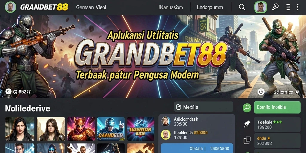 Tampilan antarmuka aplikasi GRANDBET88 yang menarik dan intuitif.
