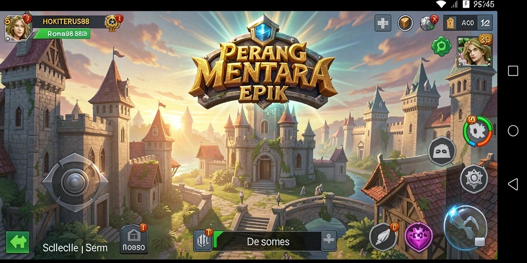 Tangkapan layar HOKITERUS88 menampilkan strategi menara yang epik.