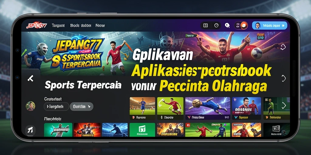 Screenshot utama JEPANG77 menunjukkan gameplay dinamis Sportsbook.