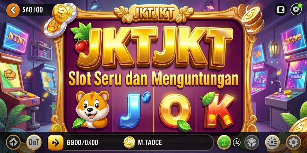 Gameplay JKTJKT menampilkan putaran Slot yang menyerukan.