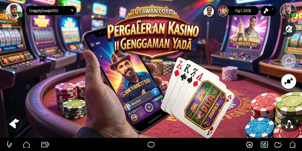Tampilan seru permainan kasino JUTAWANTOTO dengan dealer langsung.