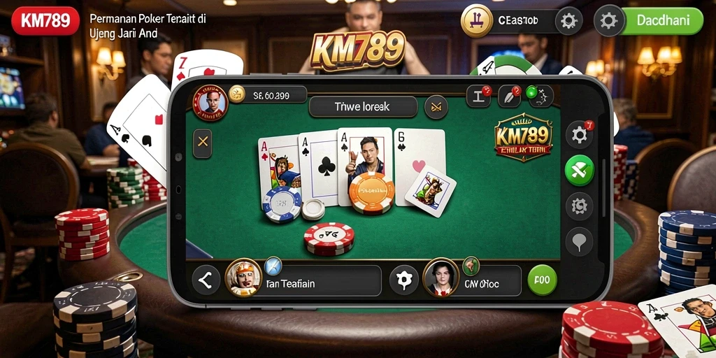 Screenshot menunjukkan serunya gameplay Poker di KM789.