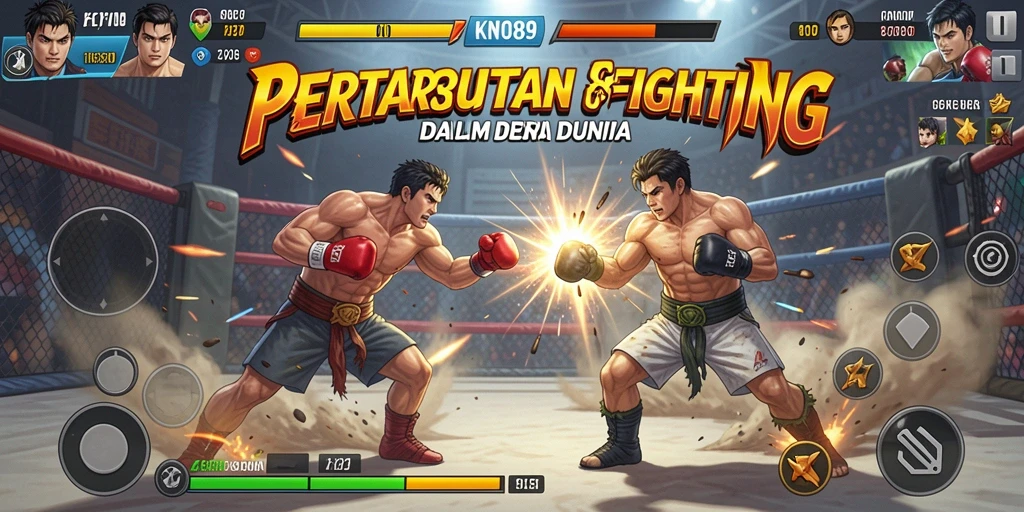 Tangkapan layar utama KNO89 menampilkan aksi pertarungan yang seru dan mendebarkan.