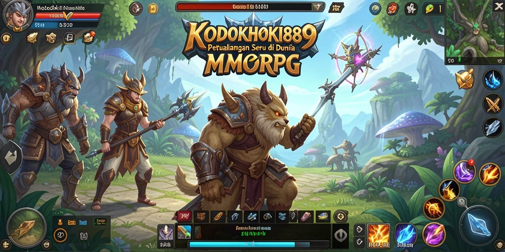 Gameplay seru KODOKHOKI889 yang menampilkan pertarungan epik dan eksplorasi dunia.