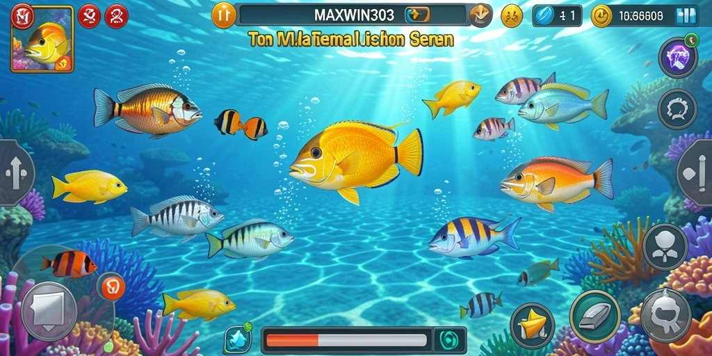 Tampilan gameplay MAXWIN303 dengan aksi tembak ikan yang seru.