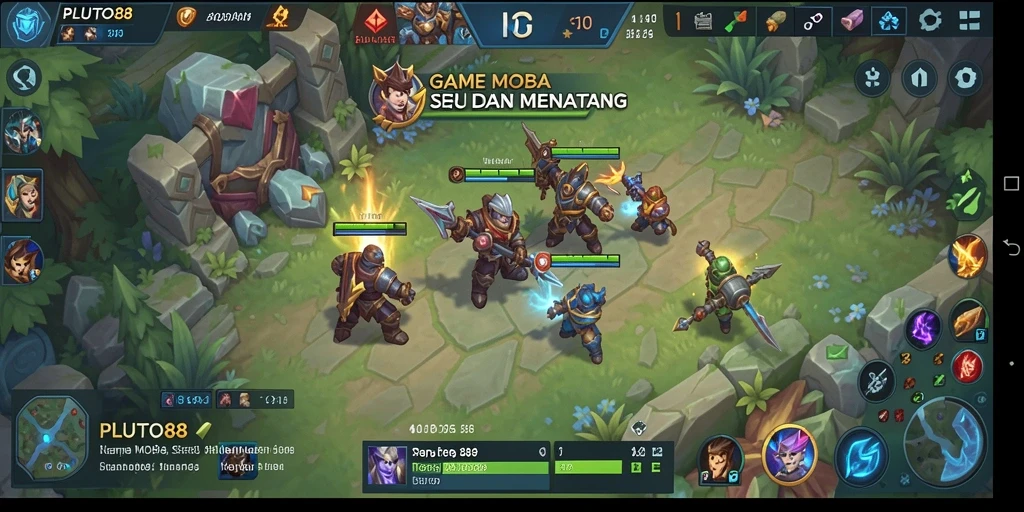 Tangkapan layar gameplay seru PLUTO88 dengan pertempuran intens.