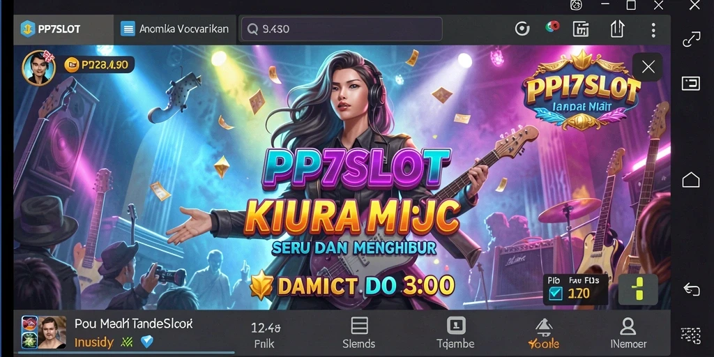 Tampilan menarik dari gameplay PP7SLOT yang penuh musik.