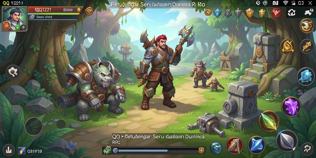 Screenshot gameplay menampilkan aksinya yang mendebarkan dalam RPG.