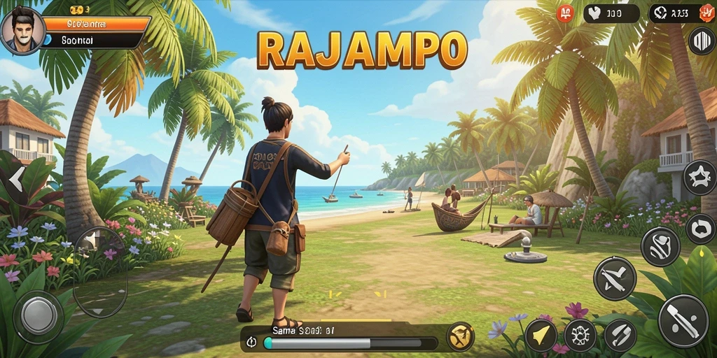 Tampilan seru dari gameplay RAJAMPO yang menarik perhatian.