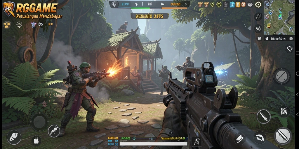 Tampilan gameplay RPGAME yang aksi dan mendebarkan.