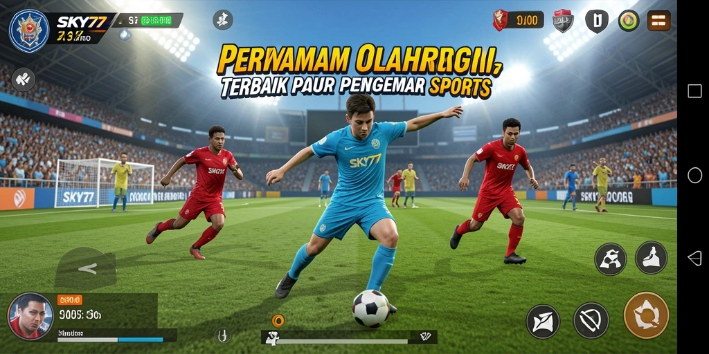 Tangkapan layar menunjukkan aksi seru gameplay olahraga di SKY77.
