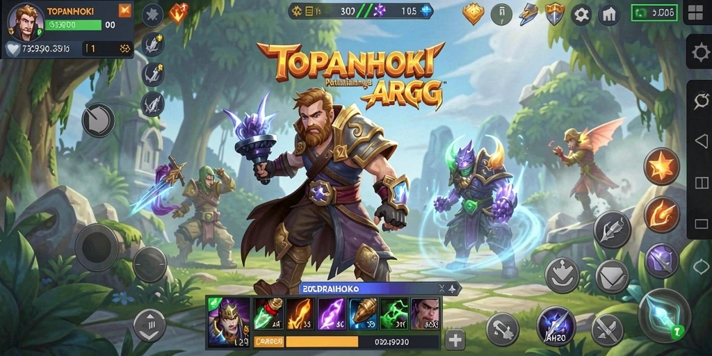 Screenshot menampilkan aksi seru gameplay ARPG TOPANHOKI.
