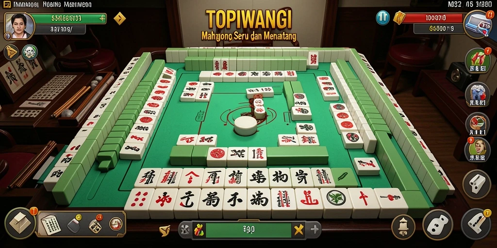 Tampilan permainan Mahjong yang menarik dan penuh warna di TOPIWANGI.